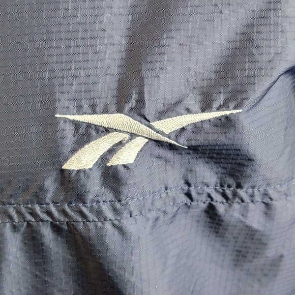 Reebok Jacket Mens XL Blue Windbreaker Pocket Athletic Sporty Lightweight y2k - Picture 4 of 11